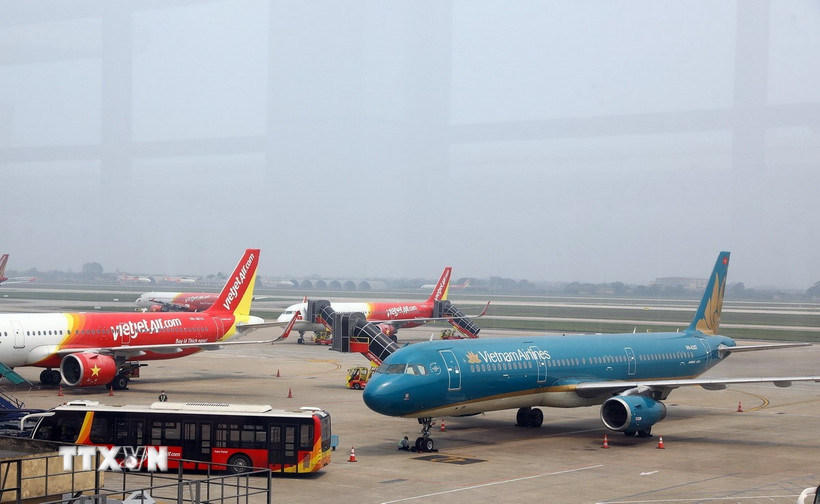 Máy bay tại Sân bay Nội Bài. (Ảnh minh họa. Nguồn: TTXVN)