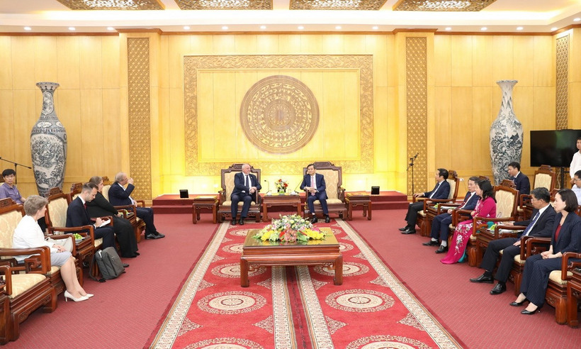 Quang cảnh buổi tiếp. (Ảnh: Đức Phương/TTXVN)