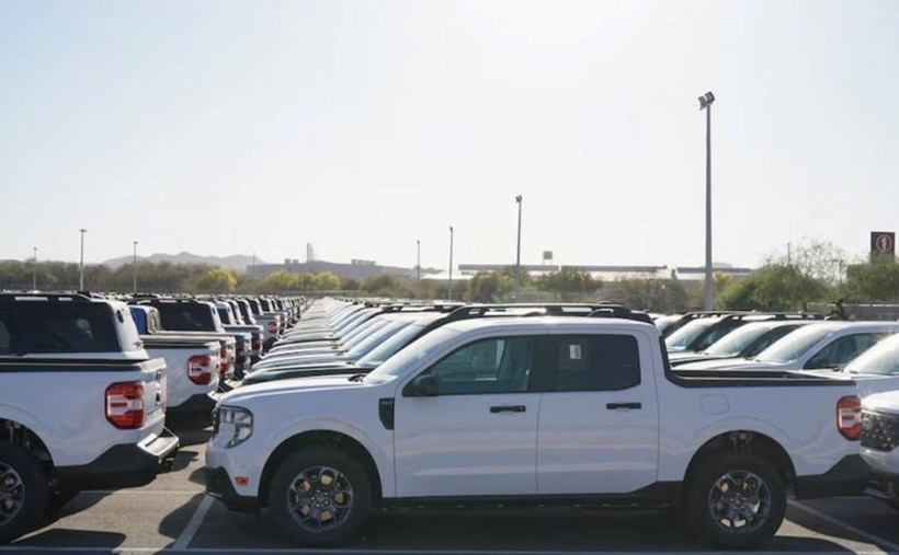 Xe ôtô của hãng Ford tại nhà máy ở Hermosillo, bang Sonora, Mexico, ngày 26/3/2025. (Ảnh: Reuters/TTXVN)