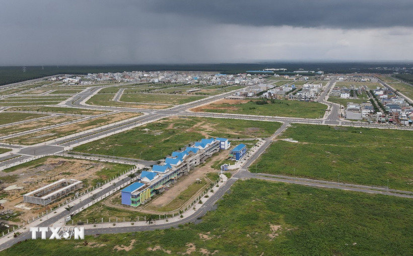 Công trình xã hội Khu tái định cư Lộc An-Bình Sơn phục vụ dự án Sân bay Long Thành. (Ảnh: Công Phong/TTXVN)