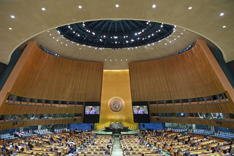 Một phiên họp tại trụ sở Liên hợp quốc ở New York, Mỹ. (Nguồn: THX/TTXVN)