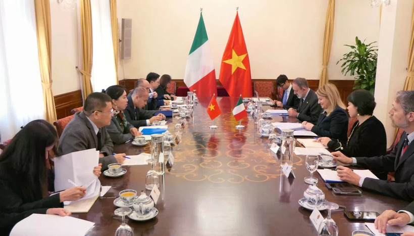 Toàn cảnh buổi làm việc. (Nguồn: Thế giới và Việt Nam)