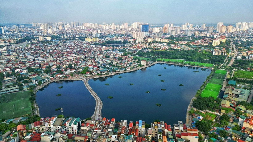 Một góc quận Thanh Xuân. (Ảnh: Tuấn Anh/TTXVN)