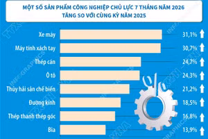 Chỉ số sản xuất công nghiệp tăng 11,4% trong 7 tháng qua