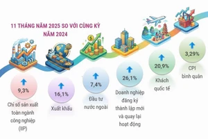 Kinh tế Việt Nam duy trì xu hướng tích cực trong 11 tháng qua