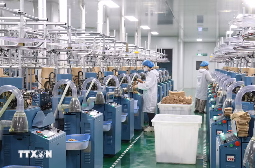Hoạt động sản xuất tại các doanh nghiệp FDI trên địa bàn tỉnh Tây Ninh. (Ảnh: Bùi Giang/TTXVN)