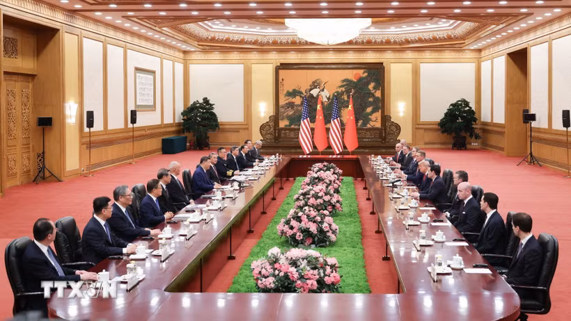 Một trong những nội dung đáng chú ý nhất của thỏa thuận là việc thành lập hai cơ chế mới gồm “Hội đồng Thương mại Mỹ-Trung” và “Hội đồng Đầu tư Mỹ-Trung”. (Ảnh: THX/TTXVN)