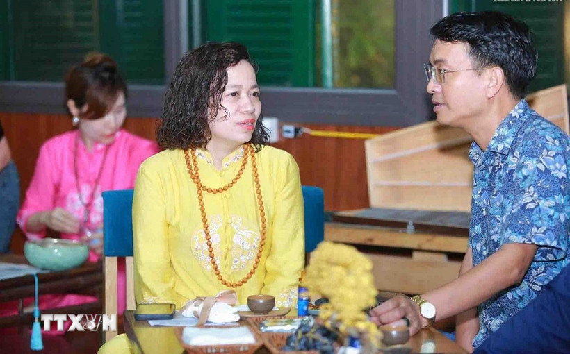 Bà Nguyễn Thị Thanh, Chủ tịch Hội đồng quản trị Công ty Cổ phần Xúc tiến Đầu tư Global Star, Phó Chủ tịch Hội phụ nữ Việt Nam tại Vương quốc Bỉ. (Ảnh: TTXVN phát)