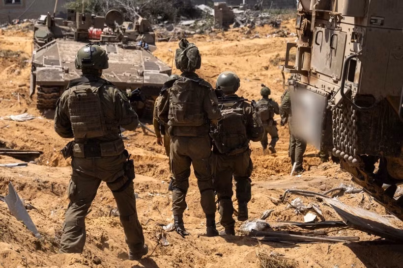 Binh sĩ Israel được triển khai tại Dải Gaza. (Ảnh: THX/TTXVN)