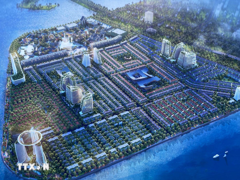 Phối cảnh dự án sau khi hoàn thiện. (Ảnh: Quốc Dũng/TTXVN)
