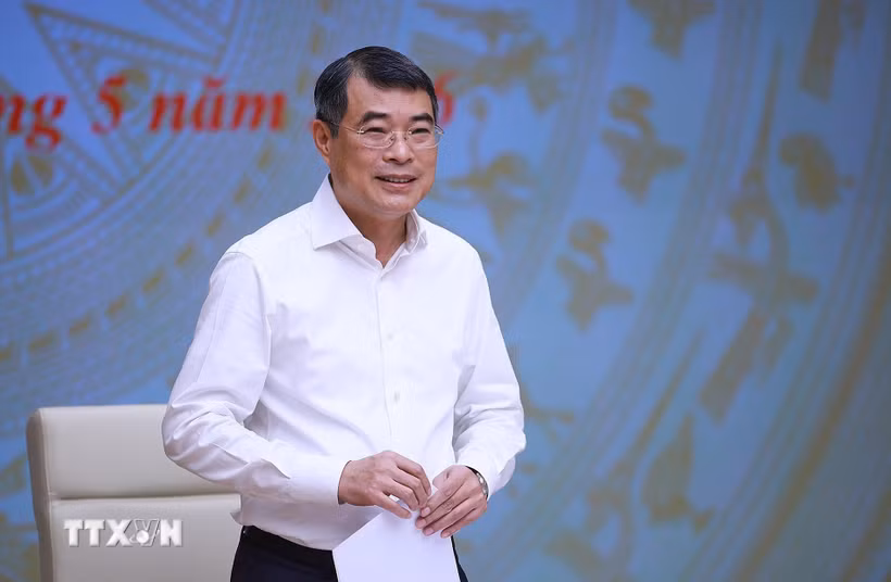 Thủ tướng Lê Minh Hưng, Trưởng Ban Chỉ đạo chủ trì Phiên họp lần thứ ba của Ban chỉ đạo về phát triển khoa học, công nghệ, đổi mới sáng tạo, chuyển đổi số và Đề án 06. (Ảnh: Dương Giang/TTXVN)