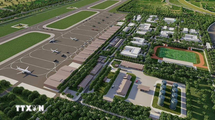 Phối cảnh Cảng hàng không quốc tế Gia Bình. (Ảnh: TTXVN phát)