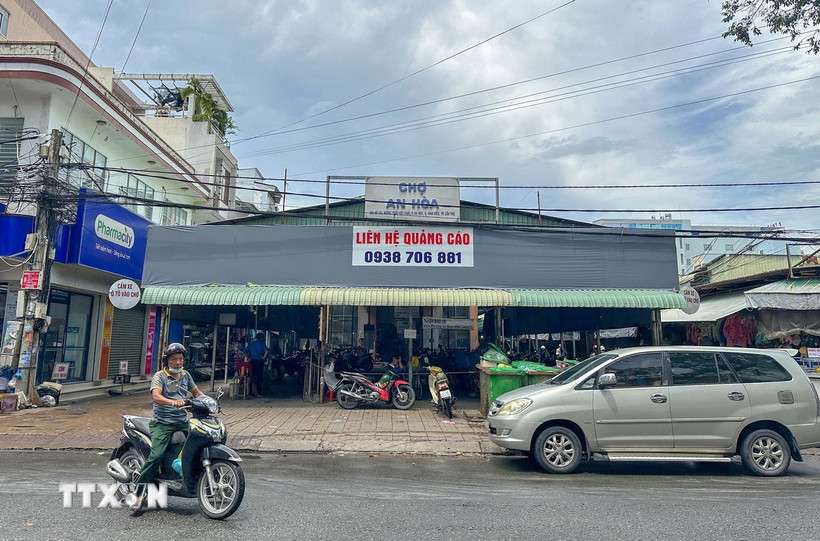 Chợ An Hòa, phường Cái Khế, thành phố Cần Thơ. (Ảnh: Thanh Liêm/TTXVN)