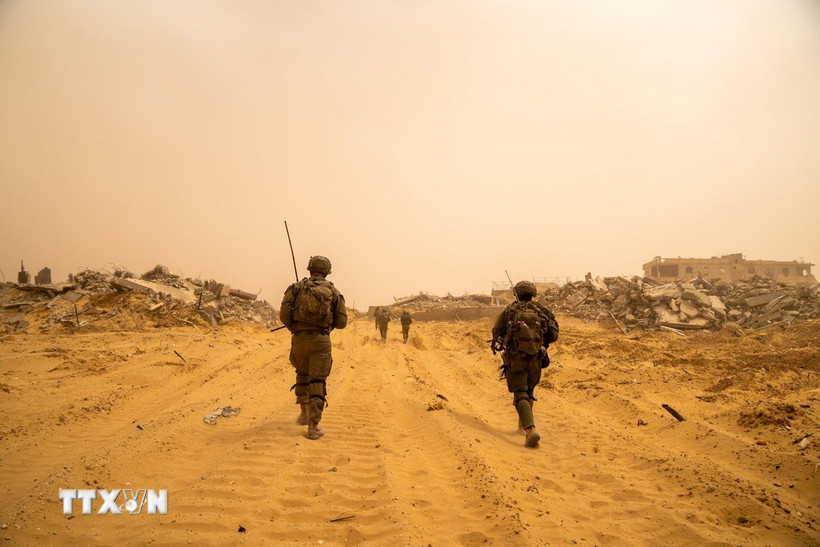Binh sỹ Israel được triển khai tại Dải Gaza. (Ảnh: THX/TTXVN)