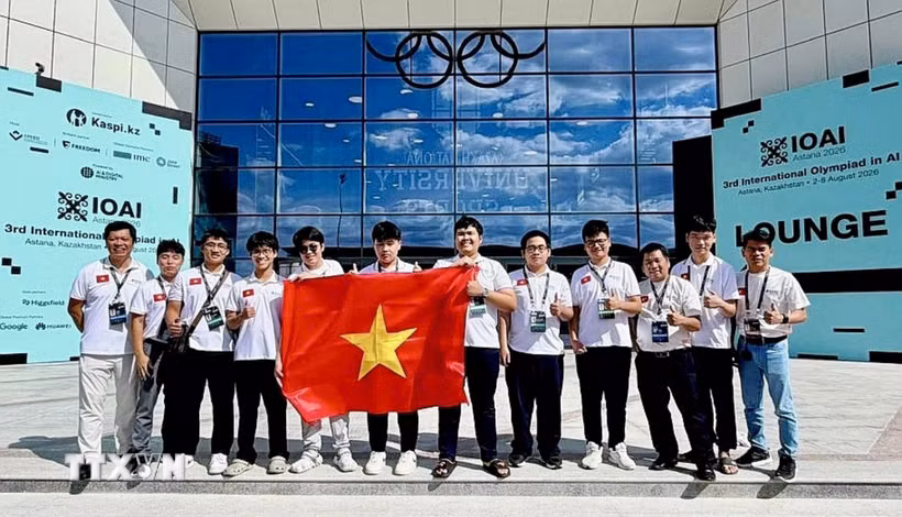 Việt Nam đạt 2 huy chương Vàng Olympic Trí tuệ nhân tạo quốc tế (IOAI) năm 2026. (Ảnh: TTXVN phát)