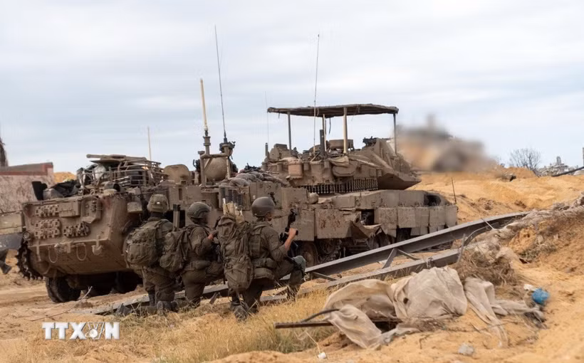 Binh sỹ Israel được triển khai tại Dải Gaza. (Ảnh: THX/TTXVN)