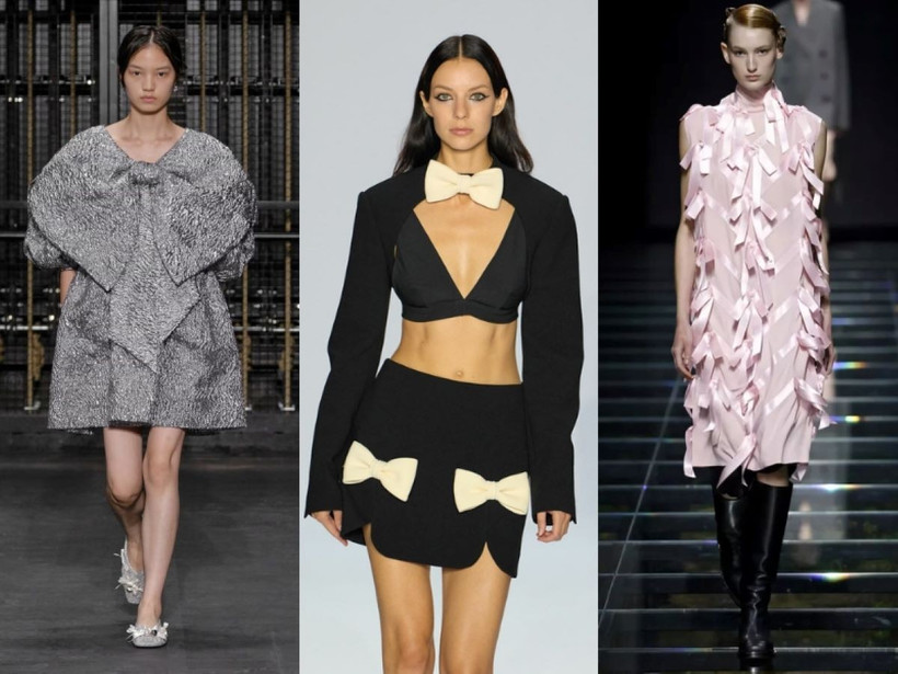 Những chiếc nơ xinh “xâm chiếm” sàn diễn thời trang năm 2024.