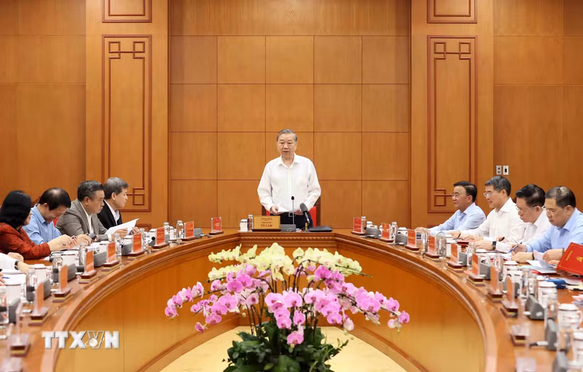 Tổng Bí thư Tô Lâm, Trưởng Ban Chỉ đạo Trung ương về phòng, chống tham nhũng, lãng phí, tiêu cực phát biểu tại cuộc họp Thường trực Ban Chỉ đạo Trung ương về phòng, chống tham nhũng, lãng phí, tiêu cực sáng 18/3/2026. (Ảnh: An Đăng/TTXVN)