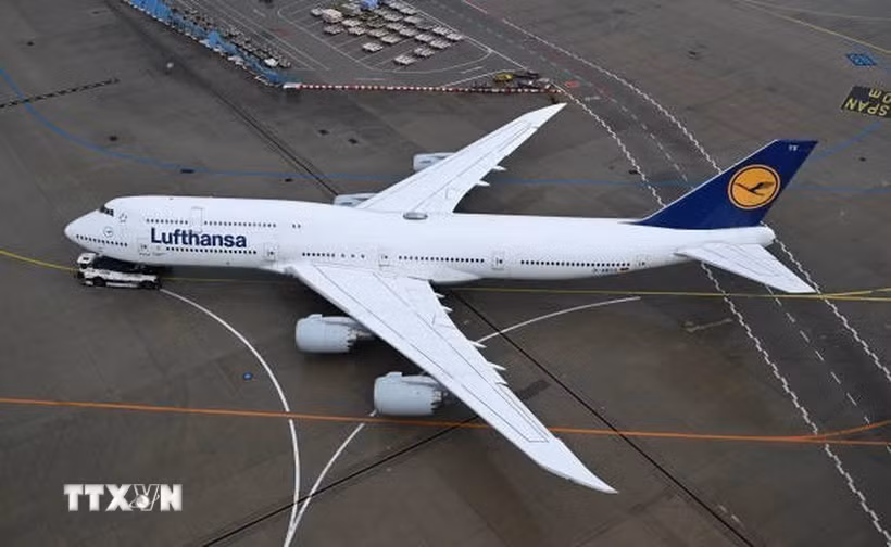 Máy bay của hãng hàng không Lufthansa của Đức. (Nguồn: Getty Images/TTXVN)