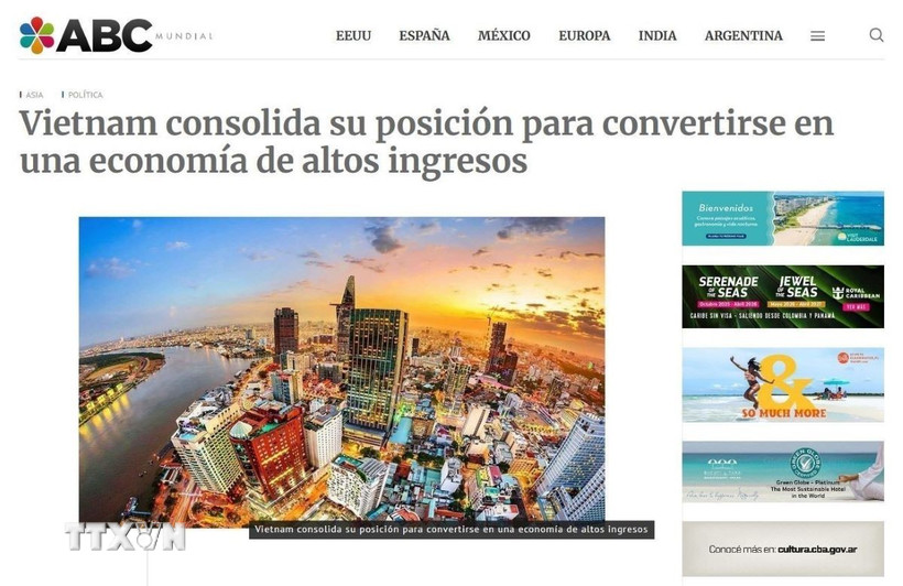 Ảnh chụp màn hình bài viết. (Ảnh: Diệu Hương/TTXVN)