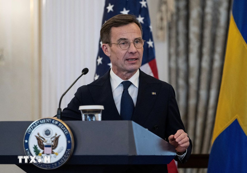 Thủ tướng Thụy Điển Ulf Kristersson. (Ảnh: AFP/TTXVN)