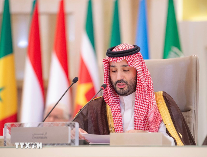 Thái tử Saudi Arabia (Ảrập Xêút) Mohammed bin Salman tại một hội nghị ở Riyadh. (Ảnh: THX/TTXVN)