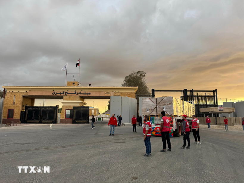 Cửa khẩu Rafah ở biên giới Dải Gaza và Ai Cập. (Ảnh: THX/TTXVN)