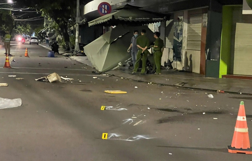 Hiện trường vụ tai nạn. (Ảnh Công an tỉnh Bình Định)