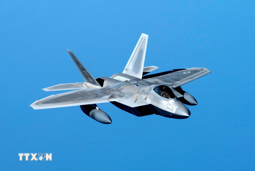Máy bay chiến đấu F-22 Raptor của Không lực Mỹ. (Ảnh: AFP/TTXVN)