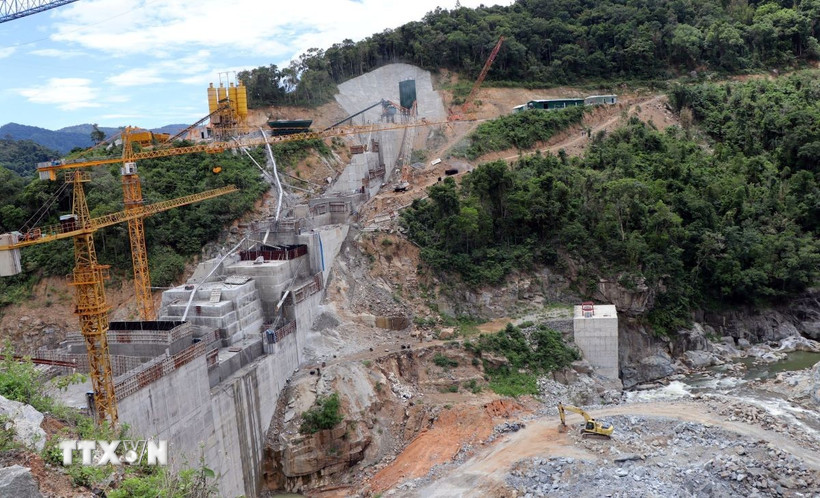 Công trình thủy điện Đăk Mi 1. (Ảnh: Cao Nguyên/TTXVN)