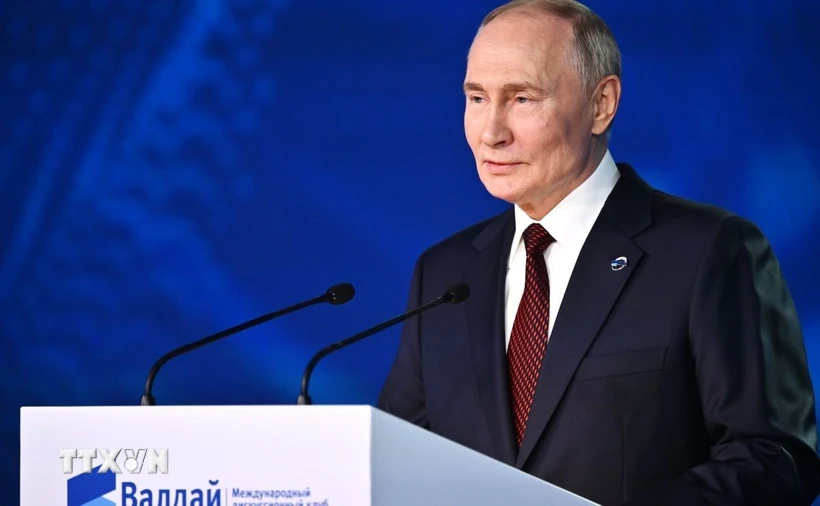 Tổng thống Nga Vladimir Putin. (Ảnh: AA/TTXVN) Tổng thống Nga Vladimir Putin. (Ảnh: AA/TTXVN)