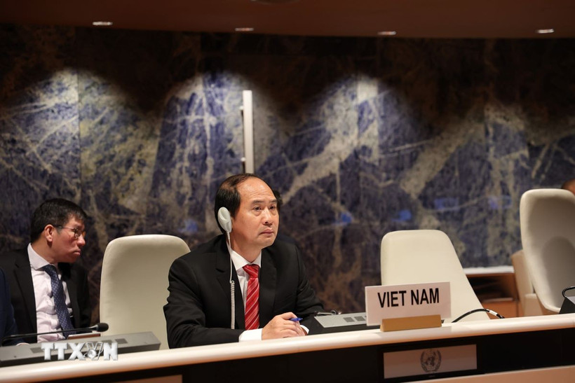 Thứ trưởng Nội vụ Nguyễn Quốc Hồi khẳng định Việt Nam cam kết thực hiện nhất quán các chính sách để thúc đẩy và bảo vệ quyền của người khuyết tật. (Ảnh: Anh Hiển/TTXVN)