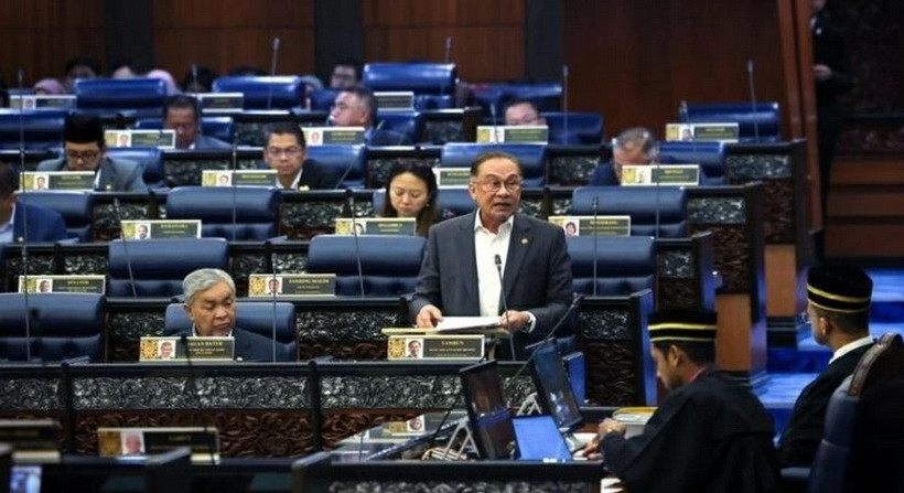 Thủ tướng Malaysia Datuk Seri Anwar Ibrahim phát biểu tại Quốc hội ngày 20/1. (Nguồn: Bernama)