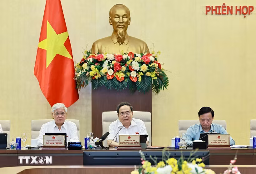 Chủ tịch Quốc hội Trần Thanh Mẫn phát biểu. (Ảnh: Doãn Tấn/TTXVN)