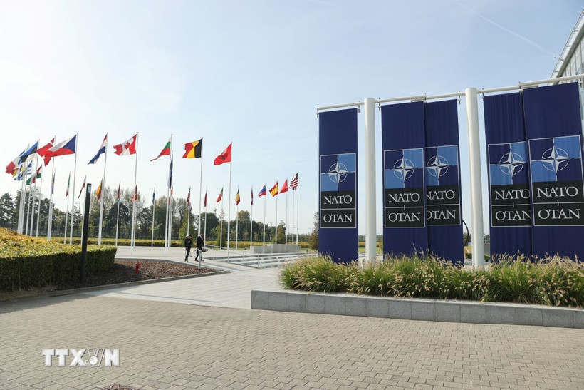 Trụ sở Tổ chức Hiệp ước Bắc Đại Tây Dương tại Brussels, Bỉ. (Ảnh: THX/TTXVN)