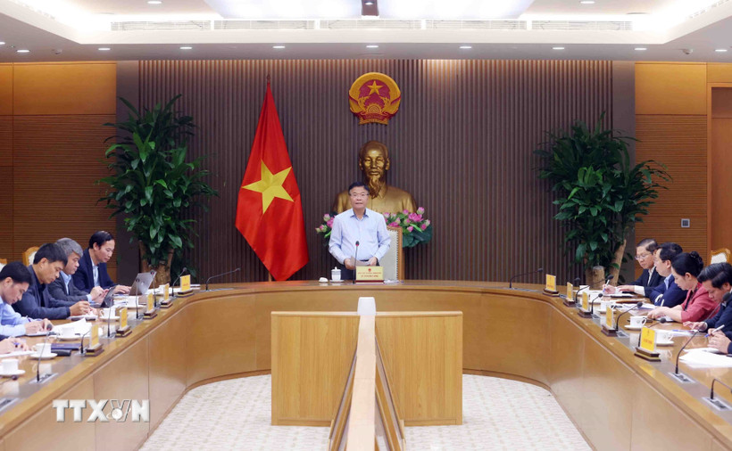 Phó Thủ tướng Lê Thành Long phát biểu. (Ảnh: Phạm Kiên/TTXVN)