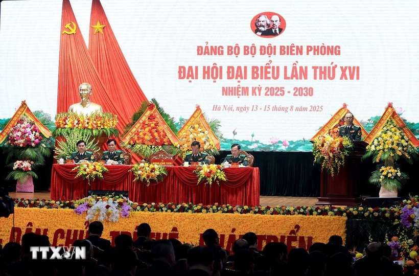 Đại hội đại biểu Đảng bộ Bộ đội Biên phòng nhiệm kỳ 2025-2030. (Ảnh: Tuấn Anh/TTXVN)