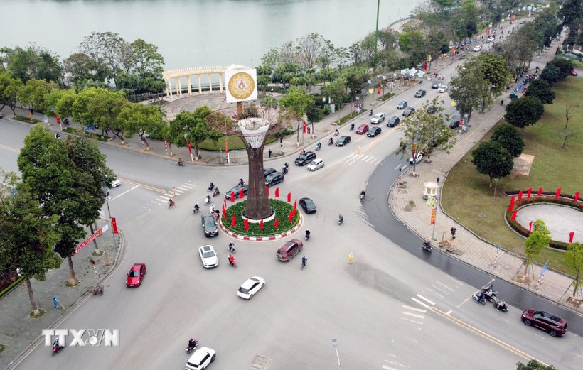 Một góc thành phố Việt Trì (Phú Thọ). (Ảnh: Tạ Toàn/TTXVN)