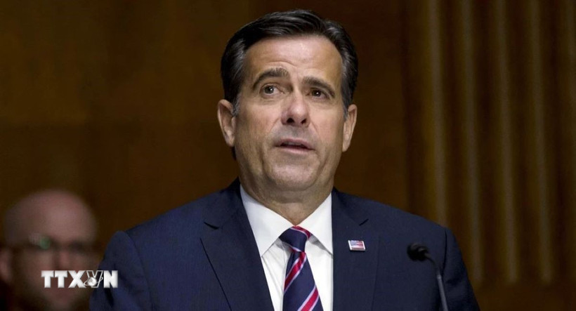 Ông John Ratcliffe trong một phiên điều trần tại Ủy ban tình báo Thượng viện Mỹ ở Washington, DC, Mỹ. (Ảnh: AP/TTXVN)