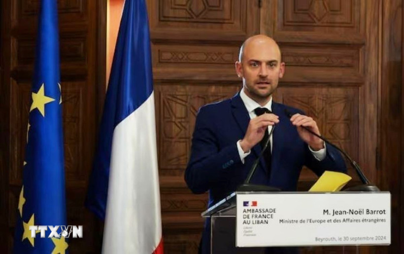 Ngoại trưởng Pháp Jean-Noel Barrot. (Ảnh: Reuters/TTXVN)