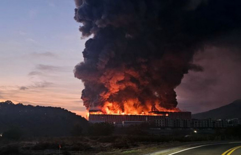 Quang cảnh đám cháy. (Ảnh: NEWS1)