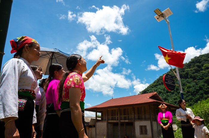 Một đèn năng lượng mặt trời.