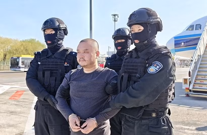 Lý Hùng bị dẫn độ về nước. (Ảnh: China Daily)