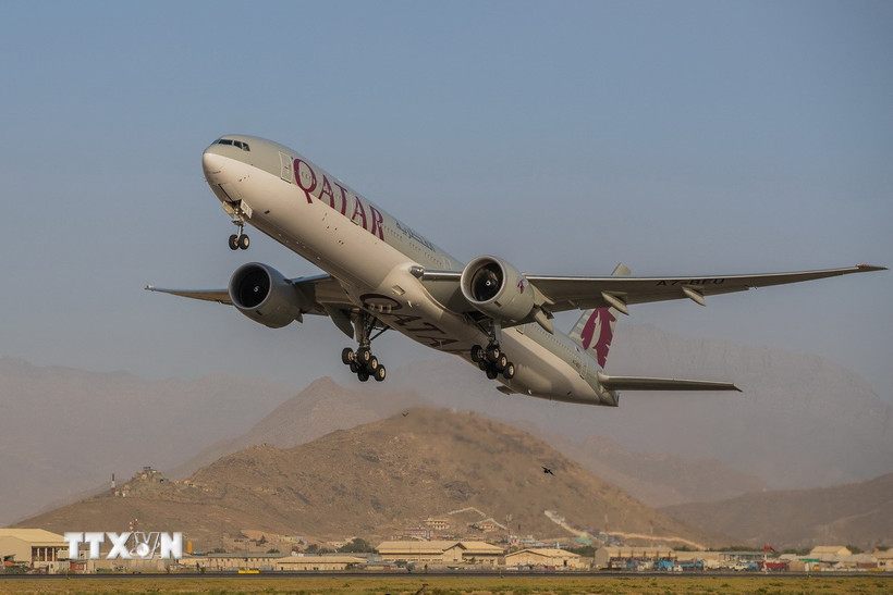 Máy bay của Hãng hàng không Qatar Airways. (Ảnh: AFP/TTXVN)