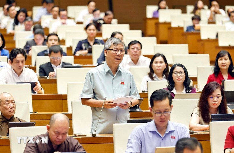 Đại biểu Quốc hội TP. Hà Nội Nguyễn Anh Trí phát biểu. (Ảnh: Doãn Tấn/TTXVN)