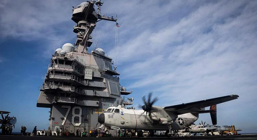 Tàu sân bay USS Gerald R. Ford. (Ảnh: Getty images)