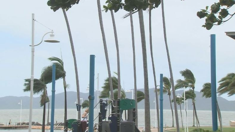 Bão đổ bộ gây gió mạnh. (Ảnh: 9News)