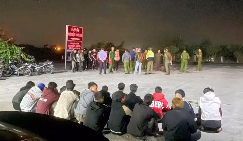 Các đối tượng liên trong vụ gây rối trật tự. (Ảnh: Công an cung cấp)