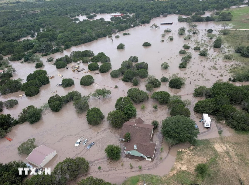 Flooding in Kerrville, Texas, US, July 4. (Photo: US Coast Guard/VNA)