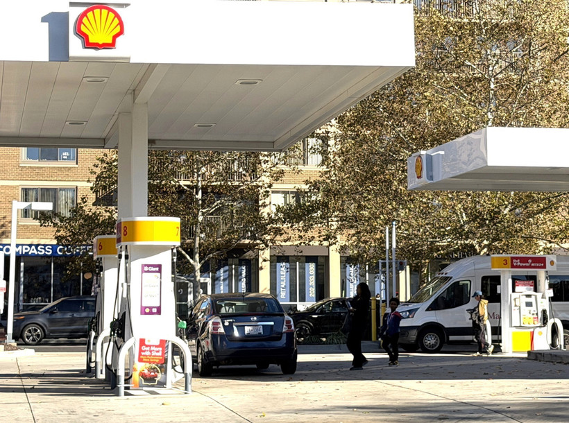 Một cây xăng tại thủ đô Washington D.C. (Ảnh: Ngọc Quang/TTXVN)